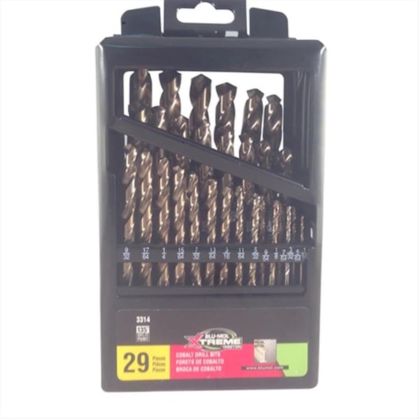 Disston BluMol Xtreme Cobalt Drill Bit Set 29 Pieces 3314 Zoro